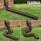 3 pack Flexible Rain Gutter Downspout Extensions,Drain Downspout Extender,Gutter Extension Flexible,Down Spout Drain Extension Pipes,Extendable from 21 to 60 Inches (3pcs white)