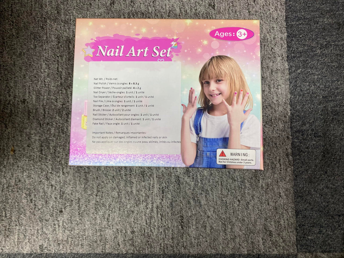 Kids Nail Polish Set for Girls, Non-Toxic Quick Dry Nail Art Salon Kit with Nail Dryer and Peelable Nail Polish,Ideal Gift Toys for Girls Age 6-12