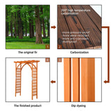 Yaheetech 85in Wooden Garden Arch Arbor Trellis for Backyard Patio Outdoor
