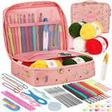 Aeelike Crochet Kit for Beginners- Ideal DIY Craft Gift for Women, Pink