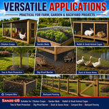 SANZEUS Hardware Cloth, 48in x 100ft 1/2in Mesh, 19GA Chicken Wire Fencing