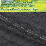 Gisafai 200 Pcs Landscape Staple Gasket Garden Landscape Staples Washer Pad Yard Pins Pad for Outdoor Weed Barrier Fabric Yard Tent (Black)
