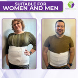 MARS WELLNESS Premium Plus Size Bariatric Abdominal Binder - 12" 4 Section/Panel - Bariatric Binder Abdominal Brace for Men or Women - Fits Waist Sizes 46" - 62"