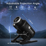 AIRIVO 3D Galaxy Projector, 60 Dynamic Scenes Star Projector with Bluetooth Speaker & 1/2/4H Auto-Off Timer, Remote Control Night Light Projector for Room Decor, Gifts for Christmas, Adults, Kids