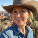 12 Pairs Western Earrings Jewelry for Women Vintage Boho Earrings Oval Turquoise Dangle Earrings Cowgirl Country Concho Dangling Jewelry Set (12 Pairs Western)