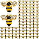 Unittype 25 Pcs Rhinestone Bee Brooches Gold Insect Themed Animal Fashion Brooches with Safety Buttons Cute Animal Lapel Pins for Clothing, Bags, Hats Gifts