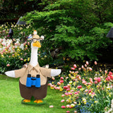 JcHrmers Bird Watching Porch Goose Outfits Fits 23" Cement Plastic Goose Statue for Bird Lovers Outdoor Lawn Garden Yard Patio Art Decor