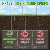 Landscape Edging 4 Inch Tall 40FT with 50Pcs Metal Spikes, Plastic Garden Edging Border Landscape Edging Border Lawn Edging for Landscaping, Flower Bed, Yard