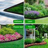 Landscape Edging Border No Dig - 40FT 2IN Tall Garden Edging Border with 40 Stakes, Plastic Garden Fence Lawn Edging Flexible for Landscaping, Flower Beds, Yard, Pathway with Connectors