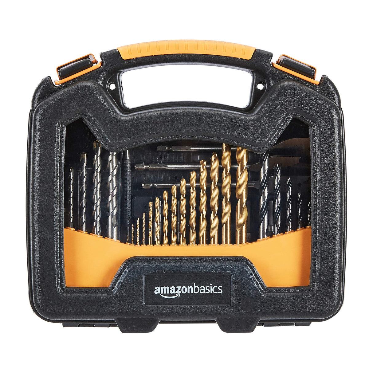 Amazon Basics Drill & Driver Multi Bit Set, Alloy Steel Drill Bits for Metal, Wood, Plastic, Masonry, with Storage Case, 100-Piece