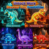 GobiDex Magnetic Tiles Lava & Cave Dinosaur Toys for Kids 3-5 5-7