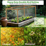 Unves 25 x 100 Ft Bird Netting, 2.4" Square Mesh Bird Net for Chicken Coop