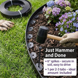 Gardzen 1.5" x100' Landscape Edging Kit with 120 Spikes