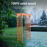 ScienGarden Solid Fir Wood Garden Arch Trellis for Climbing Plants Outdoor
