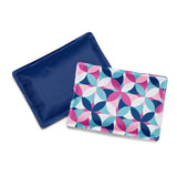 Fit & Fresh Cool Coolers 2 Pack Soft Ice for Lunch Bags, Flexible Stretch Nylon, Durable, Reusable Lunch Box Ice Packs, Soft Ice, Reusable Freezer Packs, Lunch Ice, Easy to Clean, Geo & Navy
