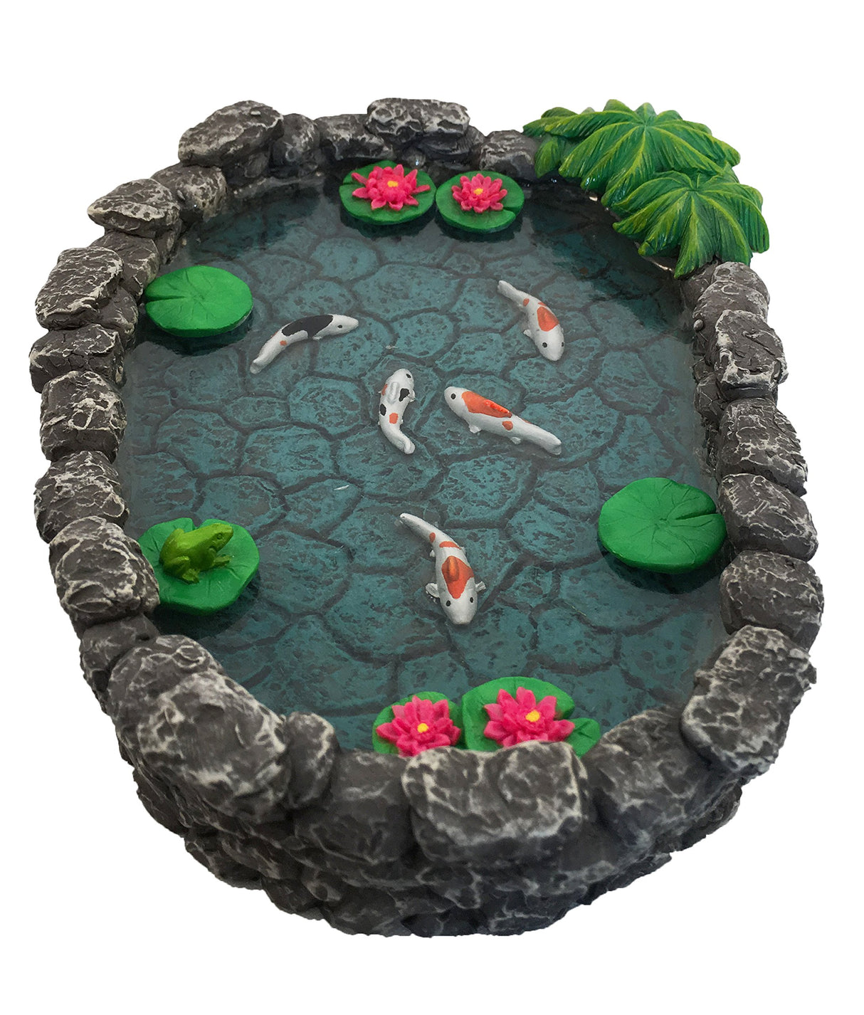 GlitZGlam KOI Miniature Pond for Fairy Garden - Enchanted Garden Accessories