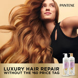 Pantene Infinite Lengths Shampoo, Sulfate Free with Biotin + Collagen, Strengthens Brittle Hair, Up to 90% Less Breakage, Safe for Color Treated Hair, Pro-V Miracles, Floral Scent, 30 Fl Oz
