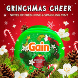 Gain Flings Liquid Laundry Detergent Pods, Odor Defense + Color Guard, Grinchmas Cheer Scent, 4-In-1 Liquid Laundry Detergent Pacs, Clean & Fresh, 60 Count