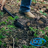 CKG Metal Detecting Shovel Digging Tool with Double Serrated Blade – Heavy Duty Digger Garden Root Cutter T-Handle Spade Professional Metal Detector Accessories