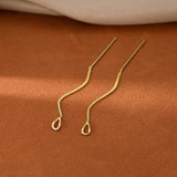 SLUYNZ 925 Sterling Silver Chain Threader Earrings Dangle for Women Teen Girls Long Dangle Earrings Line Earrings Tassel (B-Yellow)