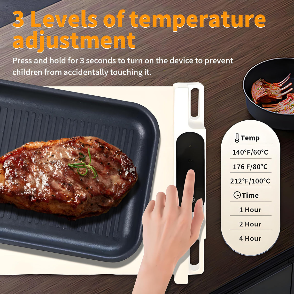 Food Warming Mat,Fast Heating Silicone Electric Warming Tray With 3 Level Temperature and 3 Level Timer, Roll Up Buffet Hot Plates Heat Pads, Portable Foldable Food Warmer For Parties Home white