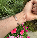 Healing Lama™ Hand Forged 100% Copper Bracelet. Made with Solid and High Gauge Pure Copper. (Hammered)