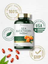 Carlyle Sea Buckthorn Oil Capsules 4400mg | 200 Softgels | Non-GMO, Gluten Free | Sea Buckthorn Berry Oil Supplement