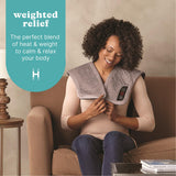Homedics Vibration Heated Shoulder Massager Wrap, Comfort Pro Elite, Soft Fabric, Tension Relief, 2 Speeds & Styles, Long, NMS-450H