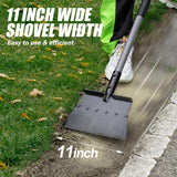 Suchtale Flat Shovel, 11-Inch Floor Scraper, Long Handle Weed Scraper