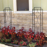 Sunnydaze 60" Black Metal Garden Trellis for Climbing Plants, 2-Pack
