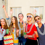 100PCS Bead Necklace, Silver Mardi Gras Beads Stuff Party Favors, Christmas 33" Toy Necklaces Costume, Festival Parade Throw Accessories for Wedding Birthday Celebrations Decoration