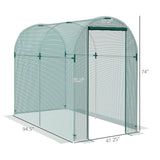 Outsunny 4' x 8' Crop Cage Plant Protection Tent with Zippered Door, Green