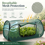 2 Pack Pop Up Mesh Plant Cover-33% Sunblock Garden Covers for Raised Beds