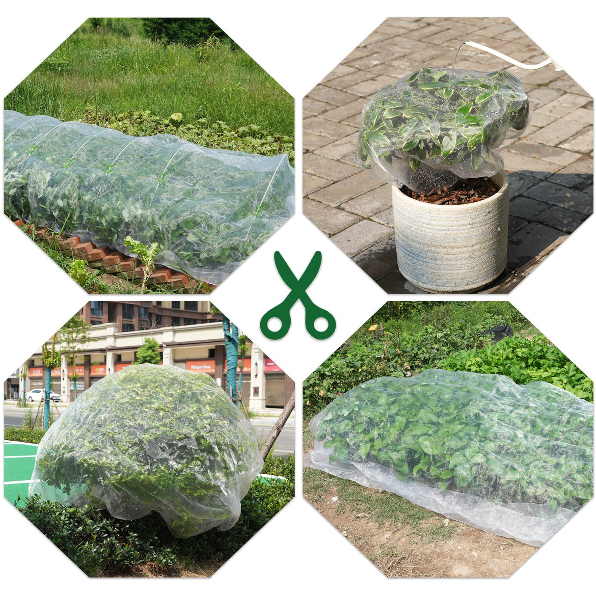10 * 33FT Ultra Fine Garden Mesh Netting Pest Barrier, White Plant Covers for Outdoor Patio Greenhouse Crop Vegetables Fruit Flower Garden Protection, Row Covers Fabric Screen Insect Bug Bird Netting