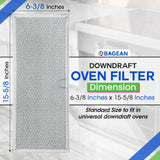Bagean Downdraft Stovetop Filter Replacement 15.60” x 6.40” - 71002111 Fits Jenn Air Downdraft Grease Filter - Range Oven Filters for Jennair Vent Protects the Stove Fan & Filters the Air (1-Pack)
