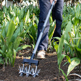 Walensee Rotary Cultivator, Adjustable Hand Tiller for Soil Clod Breaking