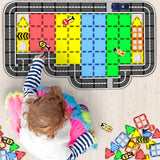 Magnetic Tiles - Road Set, Magnetic Building Blocks, Preschool Montessori Toys Gift for 3+ Year Old Boys and Girls, Sensory Christmas Toys for Kids Aged 3-5 and 4-8, Ideas for Kid with Autism