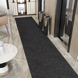 Ottomanson Commercial Scrape Rib Entry Mat – Heavy Duty Ribbed Floor Mat for High Traffic – Non Slip Rubber Back, Waterproof – Indoor Outdoor Use for Offices, Schools, Lobbies, 2'7" x 9', Black