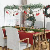 Xiomot Over The Table Rod Stand with Clamps Adjustable 13''-42'' Tall 29"-98" Length Black Table Arch Hanging for Wedding Birthday Party Halloween Christmas