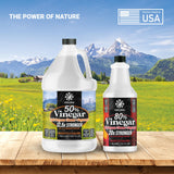Calyptus 50% Pure Concentrated Vinegar | Maximum-Performance (12.5X) Power | Technical Grade | Dilutes Easily to 5% Acidity (1.5 Cups per Gallon) | Home and Outdoor Cleaning Concentrate | 4 Gallon