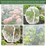 3Pcs Plant Covers from Insects, Bird Netting Barrier for Blueberry Bushes with Drawstring Zipper Mesh Garden Netting Fruit Tree Bags Plants Net Cage for Protect Tomato Vegetable Citrus, 3.3×5Ft
