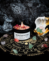 Crystal Soy Candles, Handmade Wishing Gifts, Wishing Law of Attraction, Moon Magic, Birthday Candle Gifts. (Manifestation)