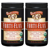 Barlean's Forti-Flax Organic Flaxseed, Ground Whole Raw Seeds, Omega-3 Supplement with Lignans and Dietary Fiber, Bulk Ground Flax Seed, 16 oz, 2 Pack