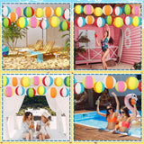 ‎Renbuzhu 15PCS Pool Party Decorations Beach Ball Paper Lanterns - Summer Luau Hawaiian Themed Hanging Decor for Home Birthday Outdoor Indoor