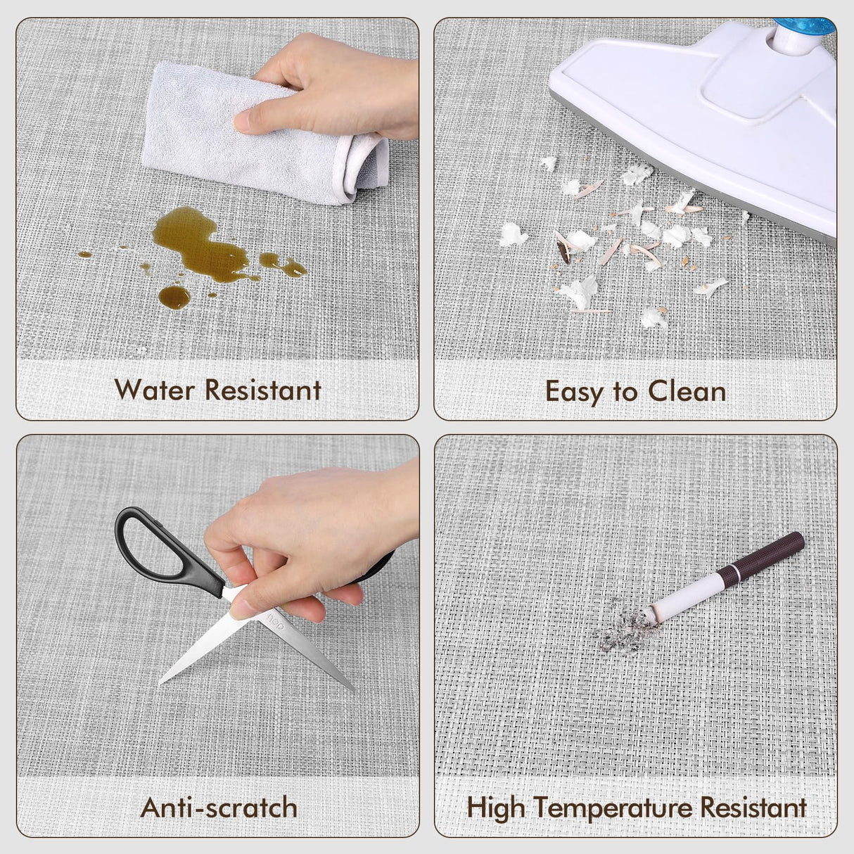 Blvornl Office Chair Mat - 35"x 48" Desk Computer Mat for Hard Wood and Tile Floor, Large Anti-Slip Hard Floor Protector, PVC Mat Desk Rug Light Grey