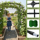 BAXAM Wide Arch Trellis 7FT Extra Tall Garden Trellis Arch – Sturdy Plastic Coated Steel Metal Arch for Garden Climbing Plants & Vegetables, Weather-Resistant Outdoor Cucumber Trellis Arch