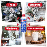 Prextex Winter Textured Snow Spray - 2 Pack 13oz Aerosol Bottles - Flocking Spray for Christmas Tree, Artificial Snows for Crafts, Fake Snows for Windows, Holiday Decorations, Snow Effect