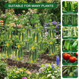 63"x47"x22" U-Shape Cucumber Trellis, Metal Plant Support with Net