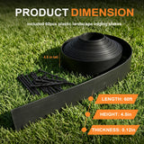 Hugeleaf 4.5 Inch Tall Landscape Edging 60 Feet Garden Edging with 60 Spikes, Plastic Landscape Border Edging for Landscaping Lawn, Flower Beds(Black)