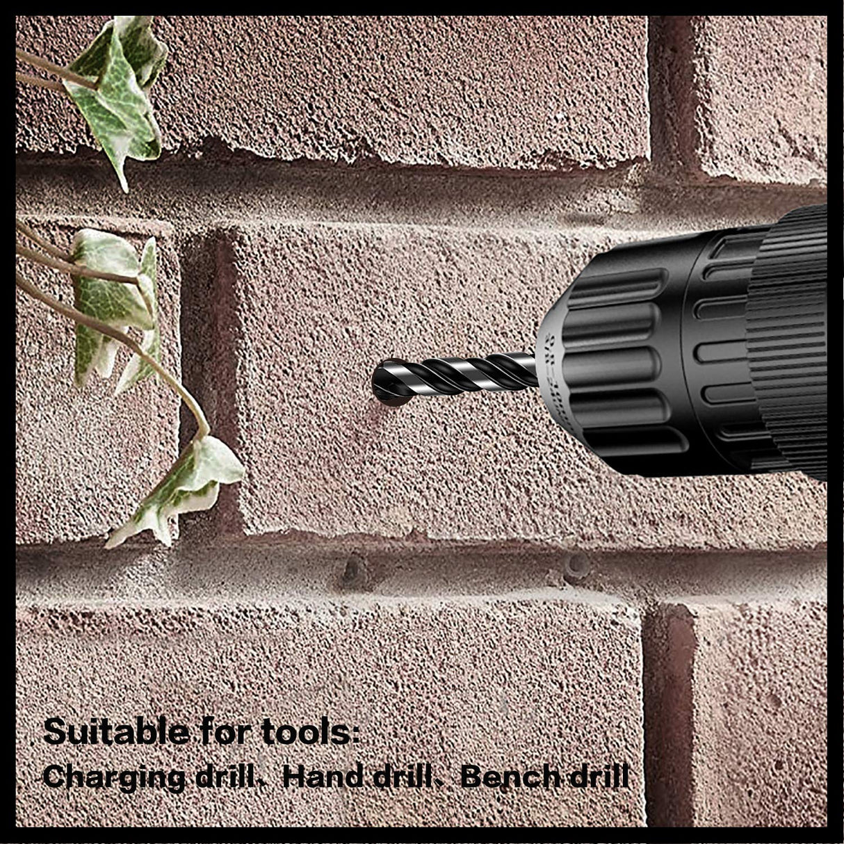 5-Piece 5/8“ Masonry Drill Bits for Tile Glass Ceramic Wall Brick Stone Soft-Metal Wood, 5/8 Inch Concrete Drill Bits Cement Drill Bit Set, 3-Flat Shank, YG8 Carbide Tungsten Steel Alloy Tip 16mm